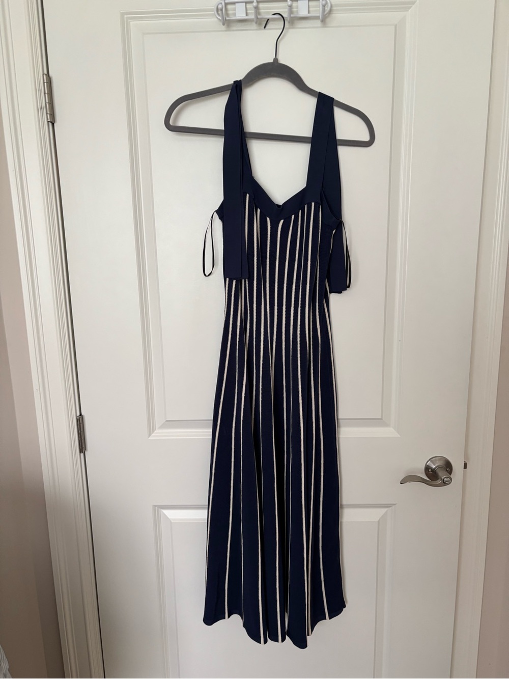 Zimmerman Navy Blue Striped Midi Dress